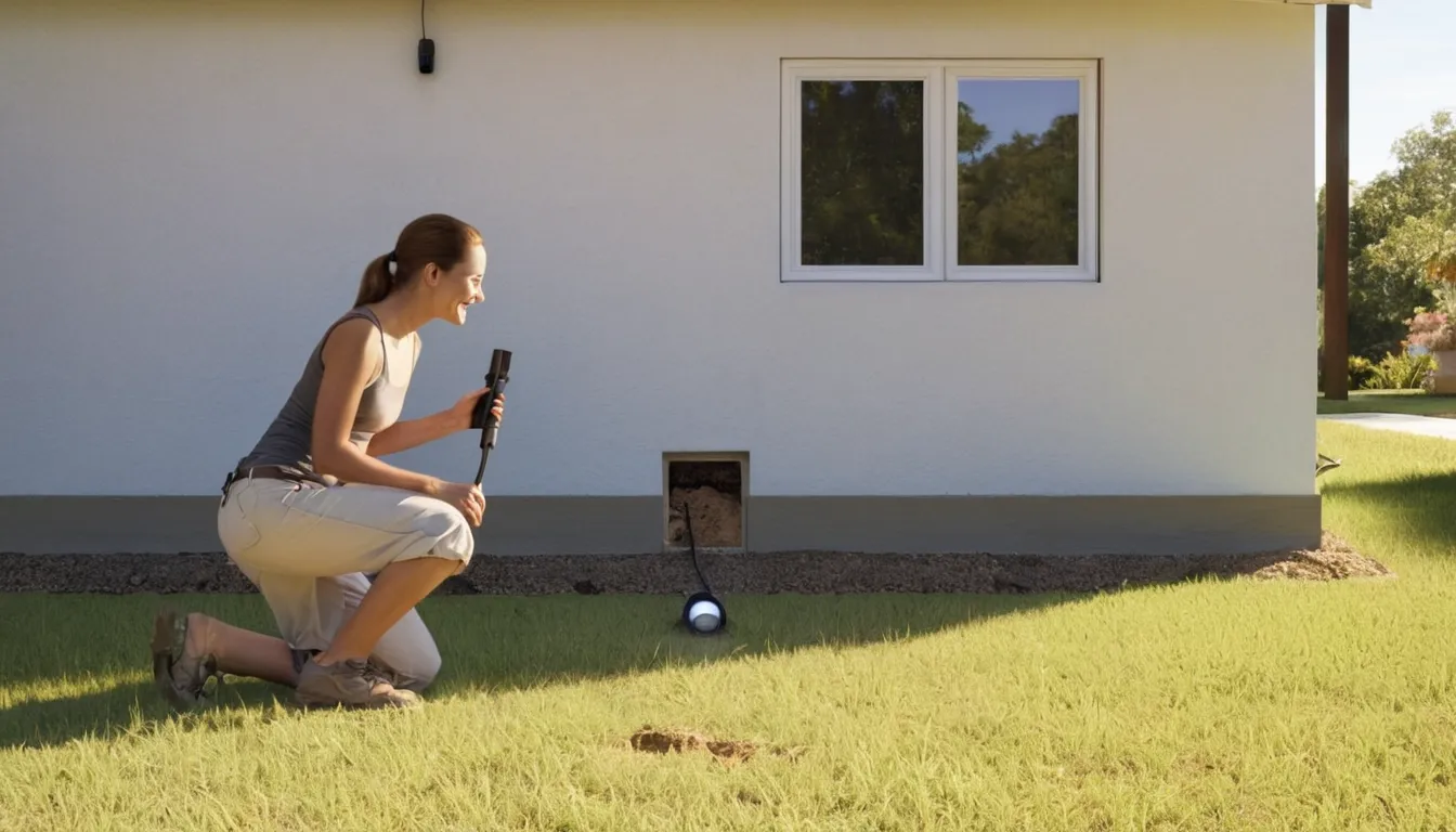 A provider inspecting a home foundation for signs of pests near Overland Park